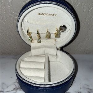 Dane Craft Gold and Silver Earring Set - 2 pairs - Case - NWOT